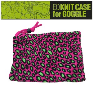 EQ GOGGLE KNIT CASE (カラー PINK LEOPARD ) イーキュー ゴーグル ニットケース スキー スノーボード