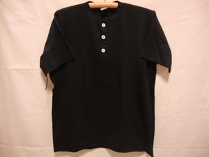価格:3.740-円 ヘルスニット【Healthknit】906S ヘンリーネック Tシャツ-半袖☆color【BLACK】size【ＸＬ】U.S.A 綿/正規新品