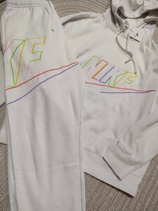 新品 定価18700 NIKE マルチカラー スウェット セットアップ XL プルオーバー パーカー ナイキ 上下 メンズ パンツ 