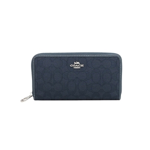 コーチ COACH LONG ZIP AROUND WALLET SIGNATURE JACQUARD 長財布 CU150-SVPM1 レディース デニム