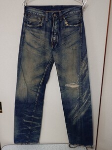 Levis リーバイス ビッグE デニムパンツ 37501 34 ヴィンテージ加工 ダメージ加工 