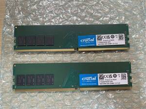 crucial DDR4-3200MHz 32GB（16GB×2枚）中古品 デスクトップPC用メモリ CT16G4DFRA32A