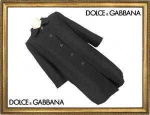 ●シンプルな黒コート★DOLUCE & GABBANA★コート46