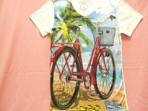 横浜最新 夢の自転車 アイランドバイシクル♪魅惑のTシャツ M 白 送料220円69a1p