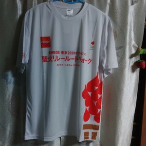 東京2020オリンピック　聖火リレールートウォーク　ENEOS Tシャツ　OLYMPIC TORCH RELAY 　　非売品