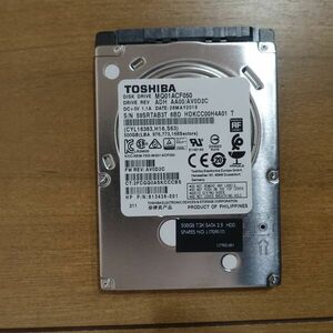 TOSHIBA MQ01ACF050 500GB 7mm 2.5インチ SATA 動作品