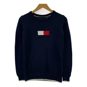 TOMMY HILFIGER トミーヒルフィガー クルーネック ニット sizeXS/ネイビー