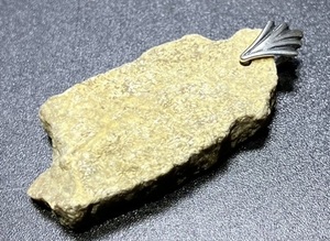 ☆輝屋☆北投石原石ペンダントトップ☆9.8g☆測定確認済☆銀金具☆再入荷