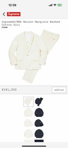 Supreme/MM6 Maison Margiela Washed Cotton Suit シュプリーム マルジェラ セットアップ スーツ
