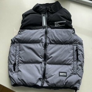 美品 NEIGHBORHOOD（ネイバーフッド） VEST ダウンベスト サイズM グレー