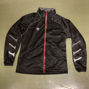 DESCENTE デサント　アスレチック　 ジャージジャケット フルジップ ジャケット トラックジャケット 黒　メンズ サイズM ゴルフ ランニング