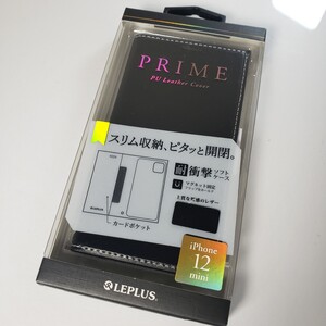 iPhone 12 mini 手帳型ケース ブラック 0184