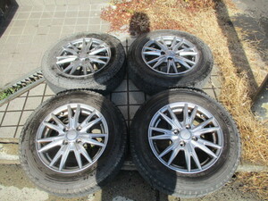 中古品☆WEDS VELVA KEVIN 4H 14×5J インセット 39 PCD 100 GOODYEAR 2018年 155 80 R14 スタッドレス☆即決☆