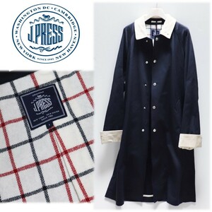 《J.PRESS ジェイプレス》新品 定価60,500円 ベルト付き ドライワッシャー加工 ダスターコート ロングコート L S0772