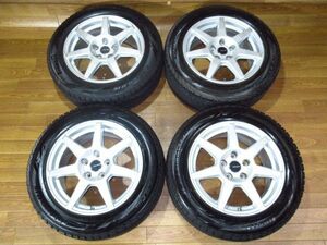 TECMAG Type207R 7J-16+38 108/5H 205/60R16 16インチアルミホイール+スタッドレスタイヤ4本 シトロエン ベルランゴ/グランドC4ピカソ？