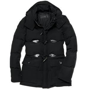 定価15.4万 AKM TAFFETA NYLON DUFFLE DOWN COAT S 黒 ダッフルダウンコート ジャケット wjk ジュンハシモト タトラス カナダグース