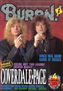 BURRN!　1993年4月号　COVERDALEて・PAGE、VINCE NEIL BAND　他