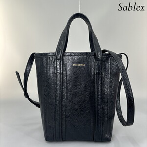 1円【未使用】BALENCIAGA バレンシアガ バルベス 672983 トートバッグ ハンドバッグ ショルダーバッグ ブラック 2way 黒 レディース