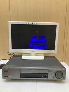 YK4678 SONY SLV-BX11 VHS/HiFi ES オカセットレコーダー 早送り／巻き戻し／再生確認しましたが、映像訳あり　現状品　0710