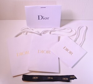 DIOR ディオール ソフトボックス リボン ショッパー 紙袋 ショップ袋 5点セット ymdnrk a201h0525