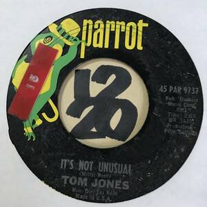 試聴 65年全英1位ノーザン・クラシック TOM JONES IT’S NOT UNUSUAL よくあることさ 両面VG++ ジミー・ペイジ リズム・ギター 