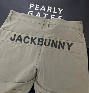 新品 パーリーゲイツ ジャックバニー 2WAYストレッチパンツ(4)サイズM/ベージュ PEARLY GATES JACK BUNNY 2024年最新モデル