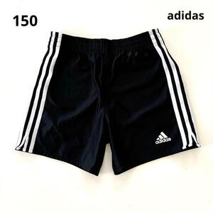 adidas アディダス ショートパンツ 日本製 3ライン ブラック 150cm