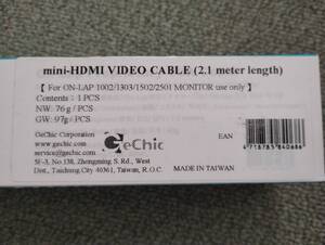 GeChic　mini-HDMI VIDEO CABLE (mini HDMI - micro HDMI)　210cm　未使用　送料込み 