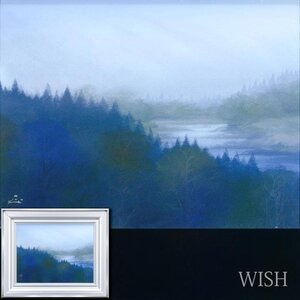 【真作】【WISH】河本正 日本画 10号 金落款 ◆静謐樹林 群青の水辺 　　〇創日会顧問 日府展副理事長 師:川端龍子 #24113834