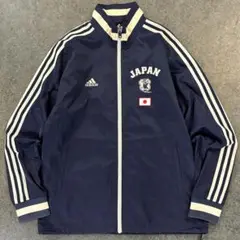 adidas サッカー 日本代表 ピステ ジャージ ウィンドブレーカー 紺 O