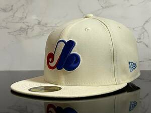 【未使用品】27B★NEW ERA ニューエラ 59FIFTY×MLB MONTREAL EXPOS モントリオール エクスポズ コラボ キャップ 帽子《SIZE 7 5/8・60.6㎝