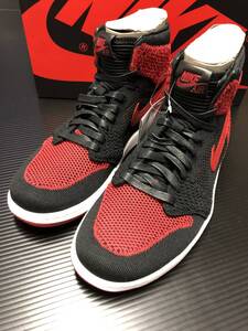 国内 正規品 NIKE AIR JORDAN 1 FLYKNIT BANNED 27.5㎝ 新品 ナイキ エアジョーダン 1 フライニット 27.5センチ 赤 レッド AJ1