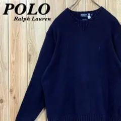 『極上品』90s POLO Ralph Lauren ニット ポニー 刺繍 XL