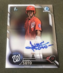 2016 BOWMAN CHROME PROSPECT 1st Juan Soto RC Auto 現 NEW YORK YANKEES