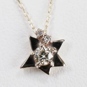 K10 wish upon a star ダイヤモンド 0.105ct ネックレス