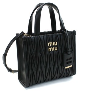 ミュウミュウ MIUMIU ハンドバッグ ブランド マテラッセ5BA277　N88 V OOO　F0002NERO ブラック