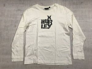 ハーレー Hurley サーフ SURF ストリート スケート 横乗り ムラスポ系 ロゴプリント 長袖Tシャツ カットソー レディース コットン100% L 白