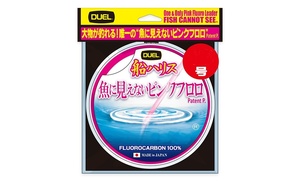 DUEL ピンクフロロ 船ハリス 大物 50m 26号 85LB PINK FLUOROCARBON　補償無し送料込み 値引き不可