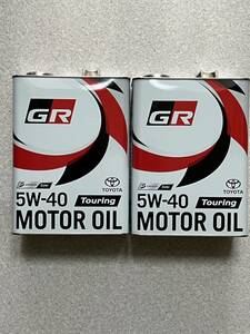 【8L】GR MOTOR OILTouring 5W40 4L×2缶 TOYOTA GAZOO Racing トヨタ純正 全合成油 ジーアール