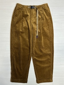 GRAMICCI/グラミチ/CORDUROY TUCK TAPERED PANTS/コーデュロイタックテーパードパンツ/GMP-19F020/ブラウン系/XLサイズ/クライミング