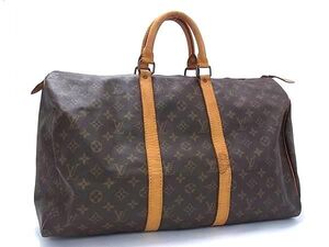 1円 LOUIS VUITTON ルイヴィトン M41426 モノグラム キーポル50 ハンドバッグ ボストンバッグ トラベルバッグ ブラウン系 BL6318