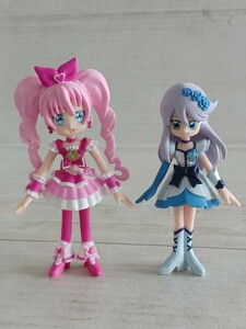 プリキュア キュアドール 2個セット スイートプリキュア キュアメロディ ハートキャッチプリキュア キュアムーンライト 中古 長期保管