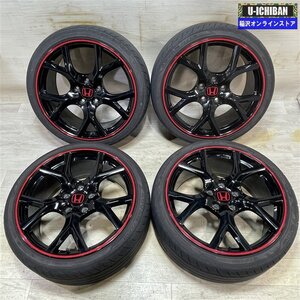 ホンダ シビックタイプR 純正 8.5-19+60 5H120 ヨコハマ アドバンフレバ 235/35R19 19インチ 4本セット 009k