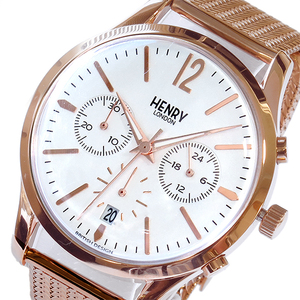 ヘンリーロンドン HENRY LONDON リッチモンド RICHMOND クロノ 39mm 腕時計 HL39-CM-0034 ホワイト ホワイト