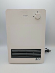 美品 TEKNOS セラミックヒーター TS-126（W）電気ストーブ 暖房 空調 ホワイト ヒーター 白 WHITE