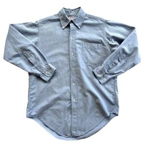 【Vintage】Brooks Brothers ボタンダウンシャツ 15 1/2 - 3 オックスフォード ブルー ダンリバー MADE IN USA ６ボタン 1970s