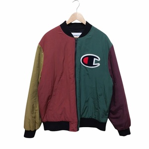 SUPREME シュプリーム CHAMPION チャンピオン 17AW Color Blocked Jacket 2017FW1109018 サイズ L MA-1 