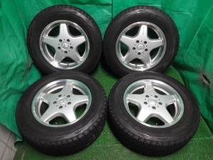 ベンツ純正AMG Gクラス W463 18×8.5J +48 5H PCD130●265/60R18 BS DM-V1 中古冬タイヤ付ホイール4本●ユ27