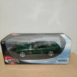 未開封 100％ Hot Wheels 1:18 TVR SPEED 12 ホットウィール グリーン