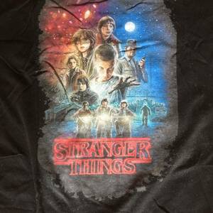 ＜送料185円＞新品☆ストレンジャー・シングス☆黒半袖☆写真☆STRANGER THINGS　サイズM